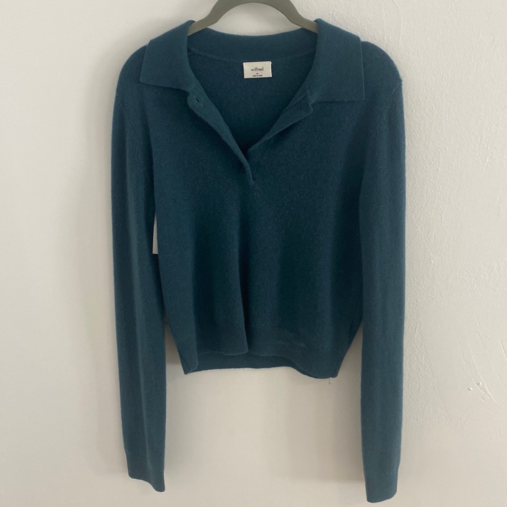 Wilfred Florence Suave Green blouse, cashmere